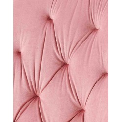 Juego de 2 sillas de comedor Wallace de terciopelo rosa