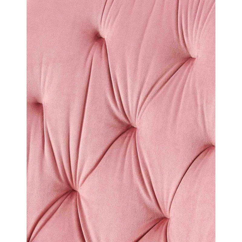 Juego de 2 sillas de comedor Wallace de terciopelo rosa