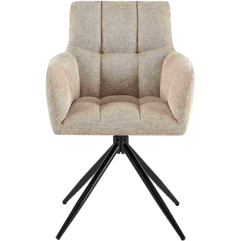 Silla de comedor Jonah en tela marrón claro