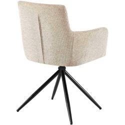 Silla de comedor Jonah en tela marrón claro