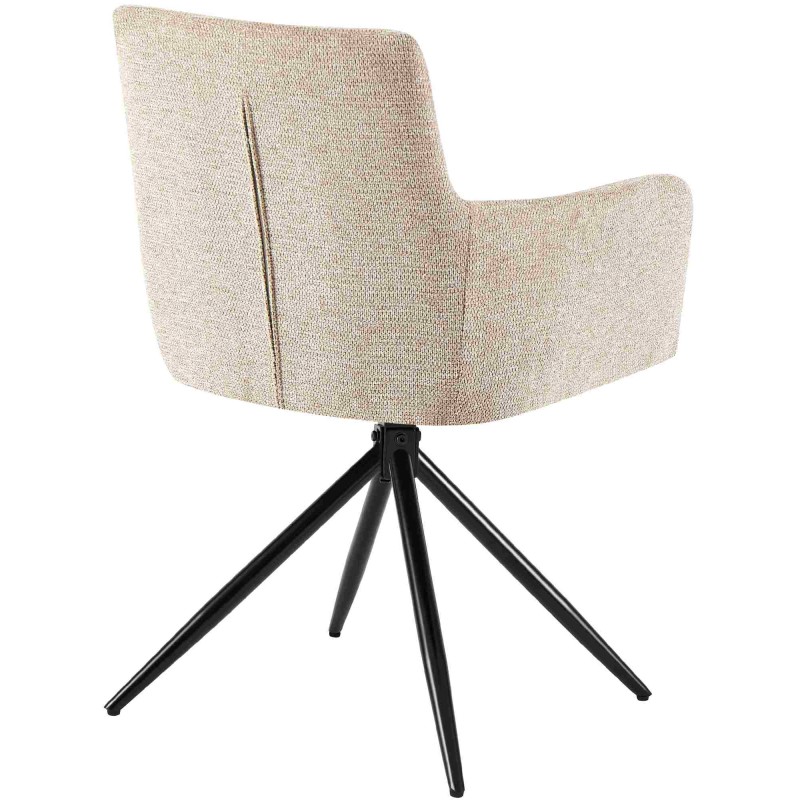 Silla de comedor Jonah en tela marrón claro
