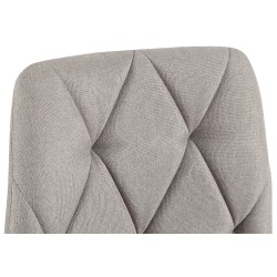Juego de 2 sillas de comedor en tela Clairton gris claro