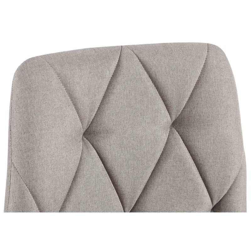 Juego de 2 sillas de comedor en tela Clairton gris claro