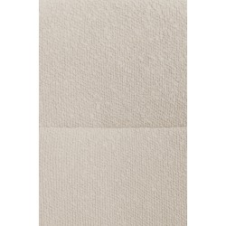 Silla de comedor Merlinda en tela Teddy color crema