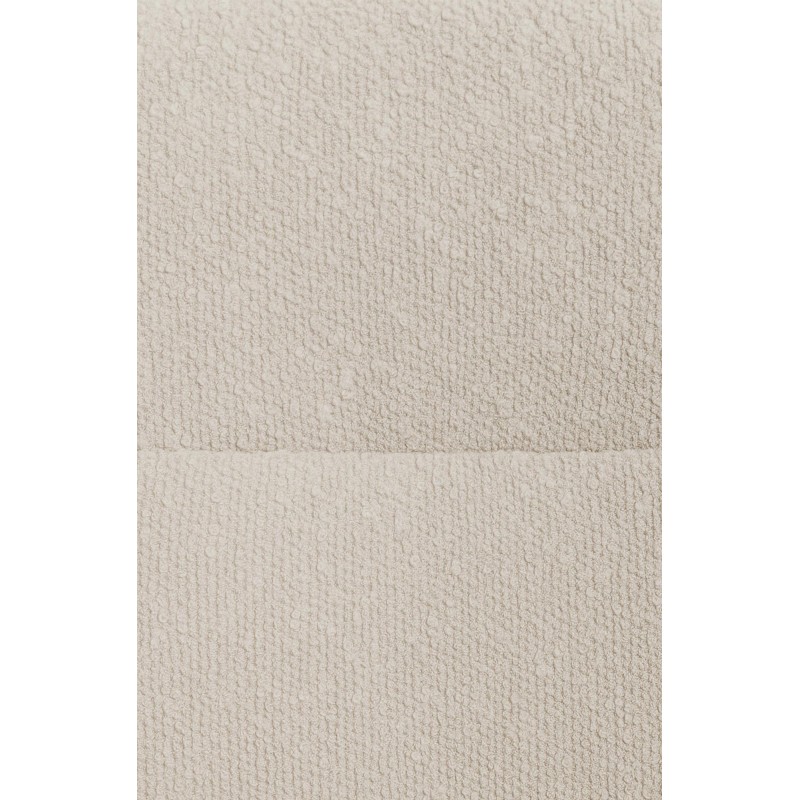 Silla de comedor Merlinda en tela Teddy color crema