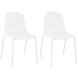 Juego de 2 sillas Hardin en color blanco