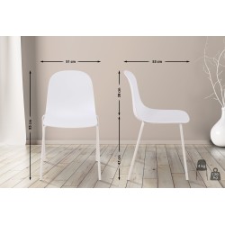 Juego de 2 sillas Hardin en color blanco