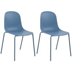 Juego de 2 sillas Hardin azules