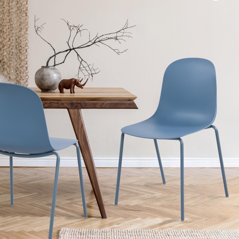 Juego de 2 sillas Hardin azules