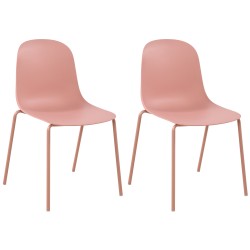 Juego de 2 sillas Hardin rosas