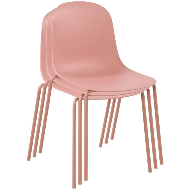 Juego de 2 sillas Hardin rosas