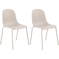 Juego de 2 sillas Hardin en gris claro