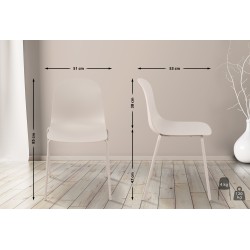 Juego de 2 sillas Hardin en gris claro