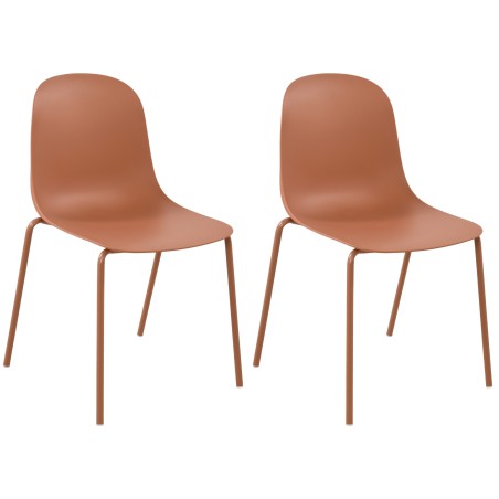 Juego de 2 sillas Hardin de terracota