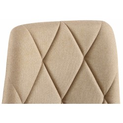 Silla de comedor Clairton en tela color topo