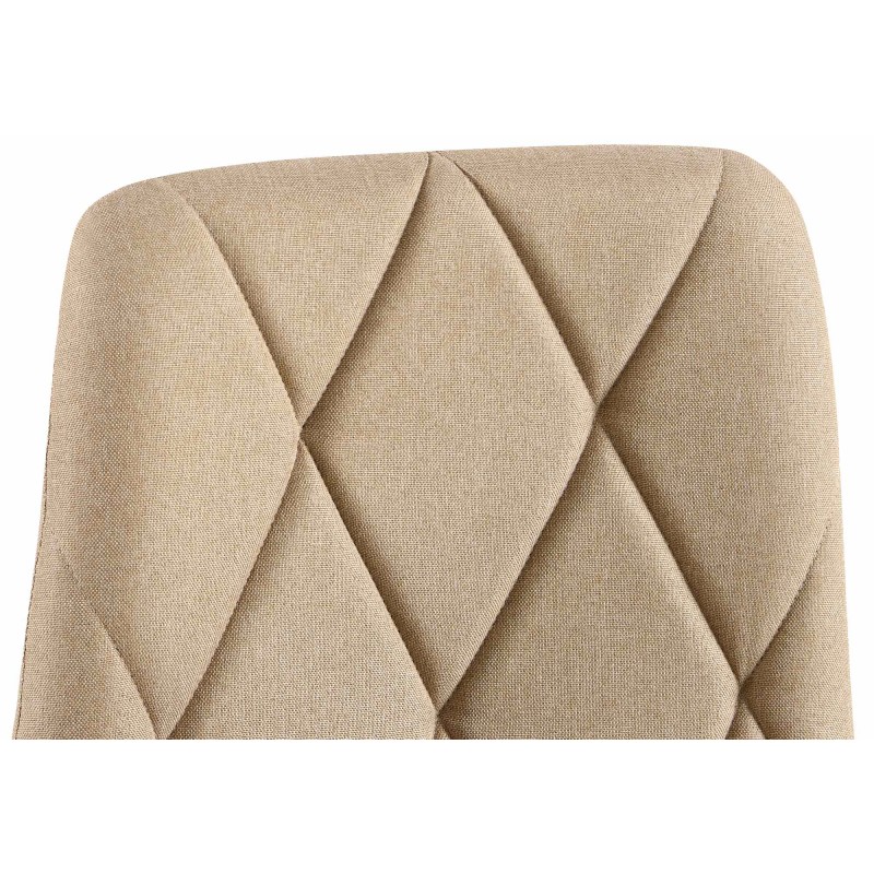 Silla de comedor Clairton en tela color topo