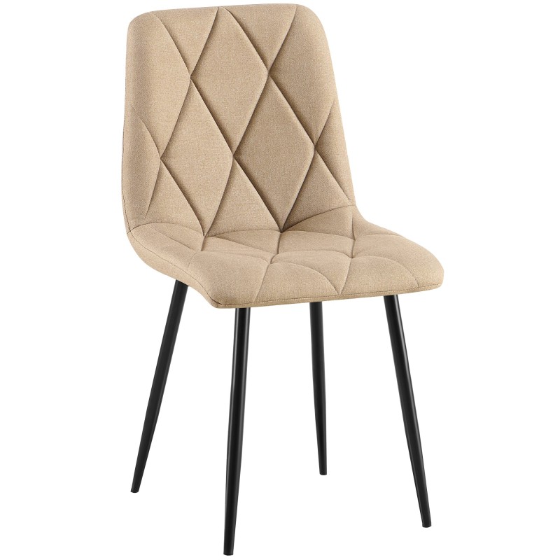 Silla de comedor Clairton en tela color topo