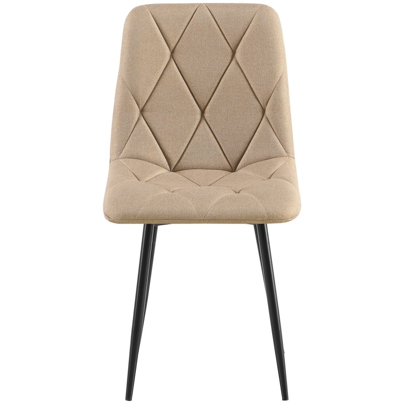 Silla de comedor Clairton en tela color topo