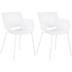 Conjunto de 2 sillas Alpena en color blanco