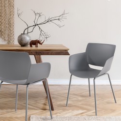 Juego de 2 sillas Alpena en gris oscuro