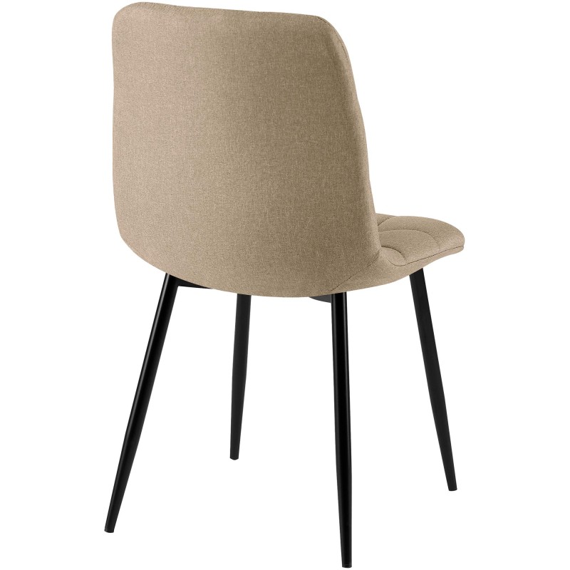 Juego de 2 sillas de comedor Tilde en tela color topo
