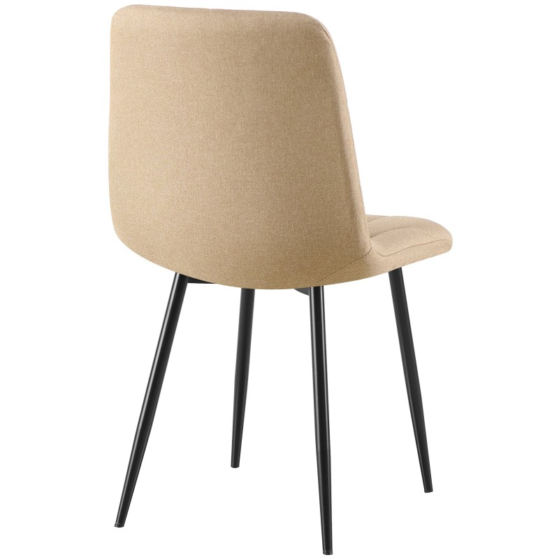 Juego de 2 sillas de comedor Clairton de tela color topo