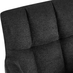 Silla de comedor Jonah en tela negra