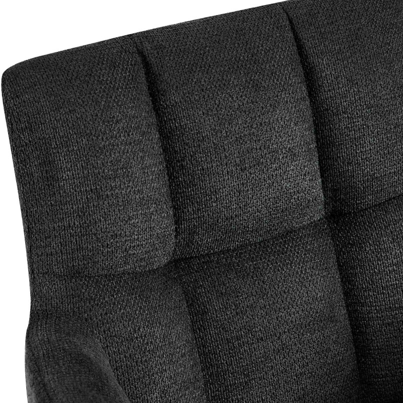 Silla de comedor Jonah en tela negra