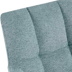 Silla de comedor Jonah en tela turquesa