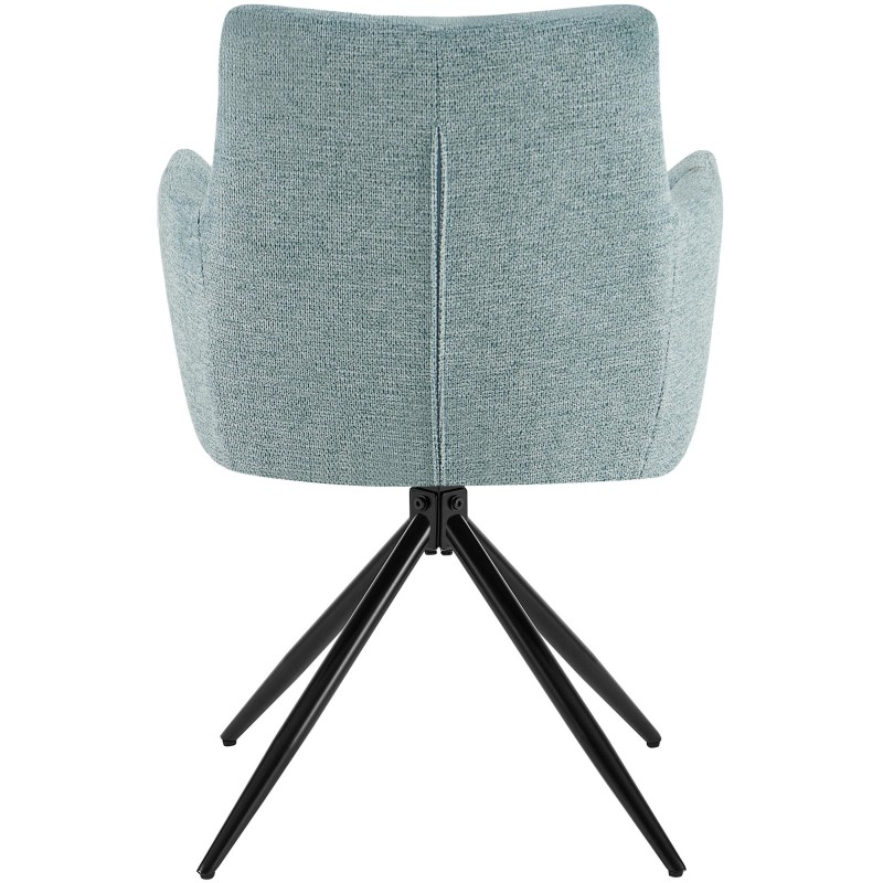 Silla de comedor Jonah en tela turquesa