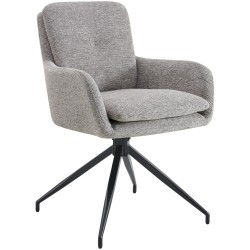 Silla de comedor Pickett en tela color topo