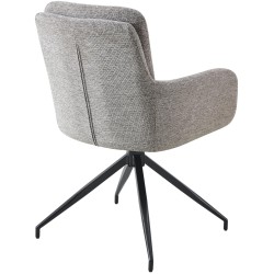 Silla de comedor Pickett en tela color topo