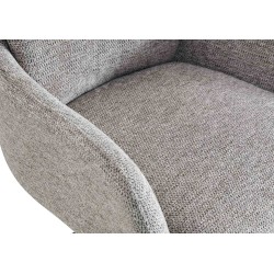 Silla de comedor Pickett en tela color topo