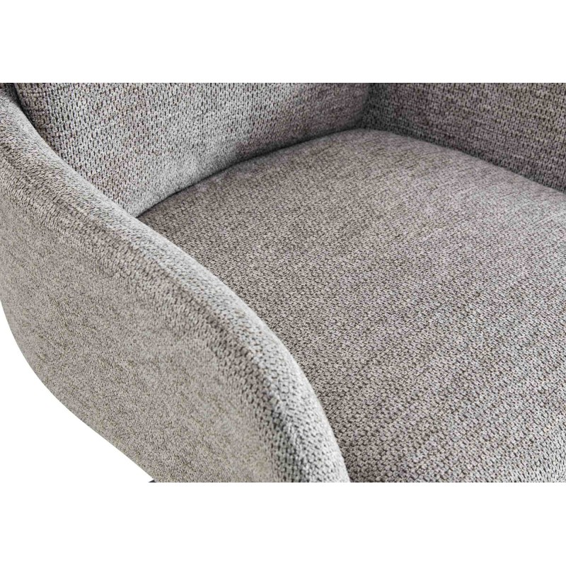 Silla de comedor Pickett en tela color topo