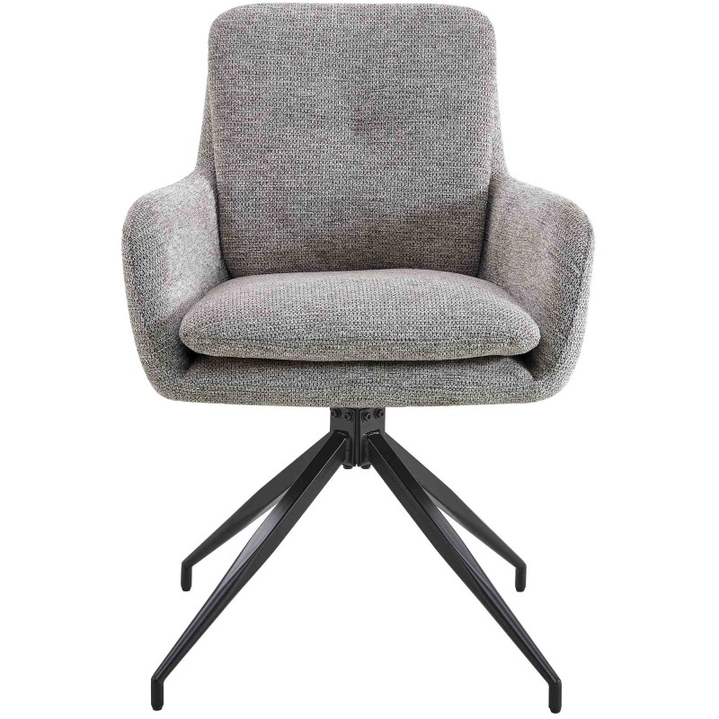 Silla de comedor Pickett en tela color topo