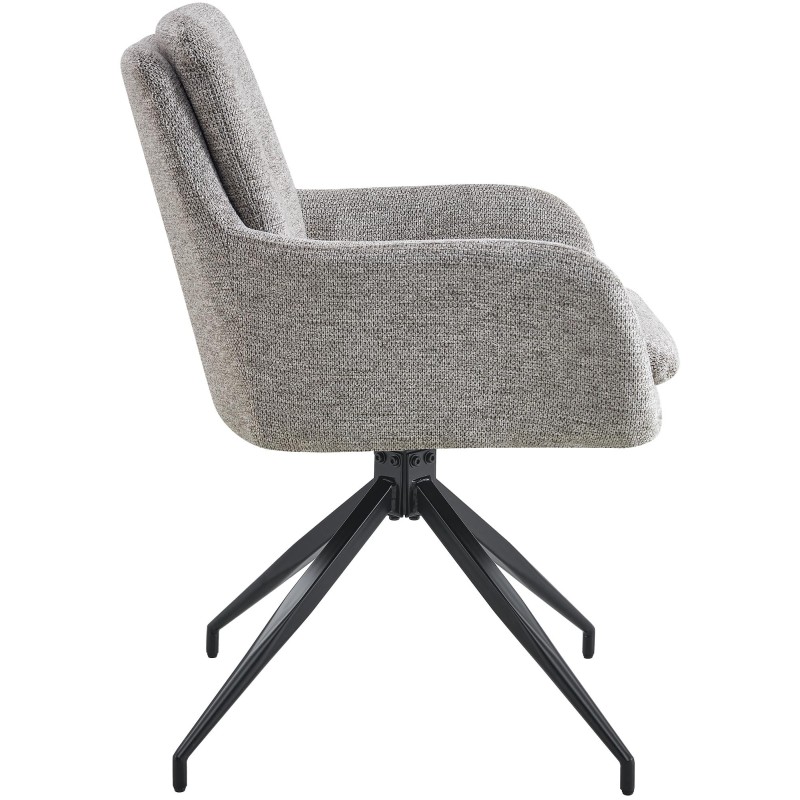 Silla de comedor Pickett en tela color topo