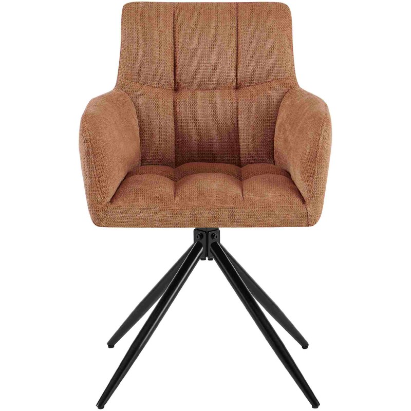Silla de comedor Jonah en tela naranja