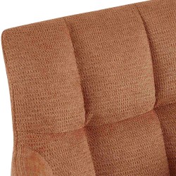 Silla de comedor Jonah en tela naranja