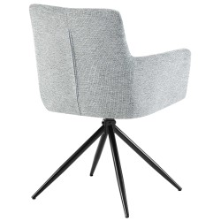 Juego de 2 sillas de comedor Jonah en tela gris claro Juego de 2 sillas de comedor Jonah en tela gris claro