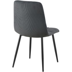 Juego de 2 sillas de comedor Tilde Cord negras Juego de 2 sillas de comedor Tilde Cord negras