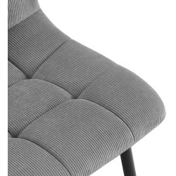 Juego de 2 sillas de comedor Tilde Cord Grey Juego de 2 sillas de comedor Tilde Cord Grey