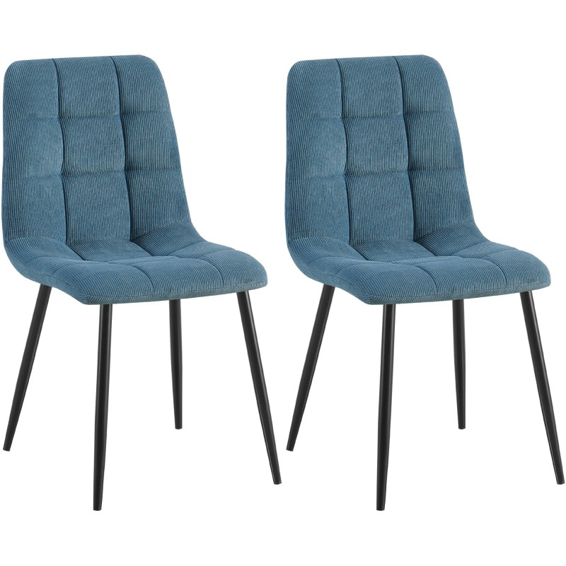 Juego de 2 sillas de comedor Tilde Cord azules
