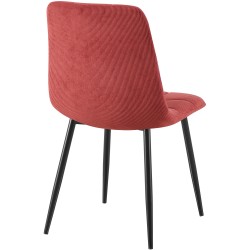 Juego de 2 sillas de comedor Tilde Cord color burdeos