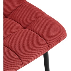 Juego de 2 sillas de comedor Tilde Cord color burdeos