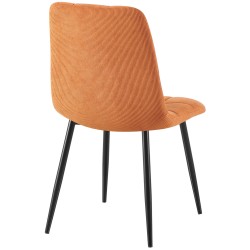 Juego de 2 sillas de comedor Tilde Cord color naranja