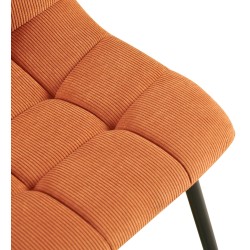 Juego de 2 sillas de comedor Tilde Cord color naranja