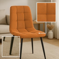 Juego de 2 sillas de comedor Tilde Cord color naranja