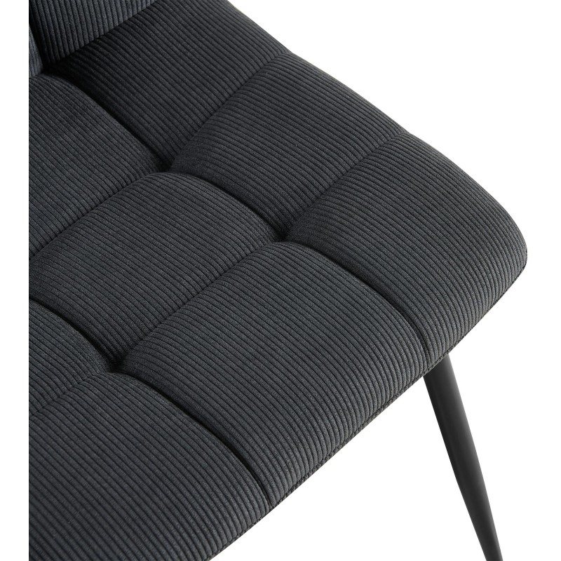 Juego de 4 sillas de comedor Tilde Cord negras