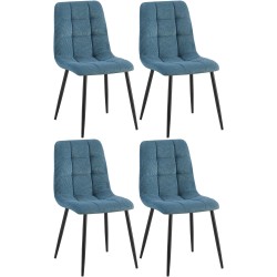 Juego de 4 sillas de comedor Tilde Cord Blue