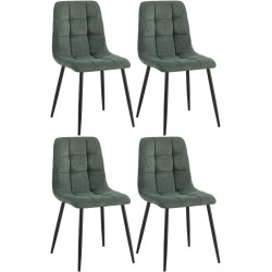 Juego de 4 sillas de comedor Tilde Cord Green
